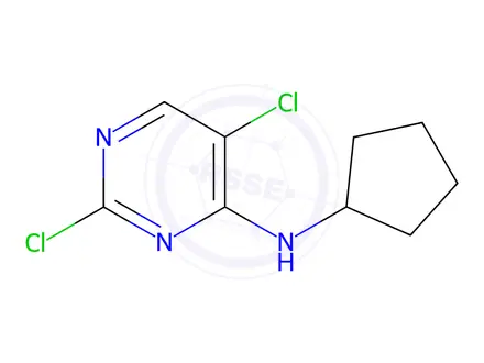 Chemical structure of 2,5-Dichloro-N-cyclopentylpyrimidin-4-amine