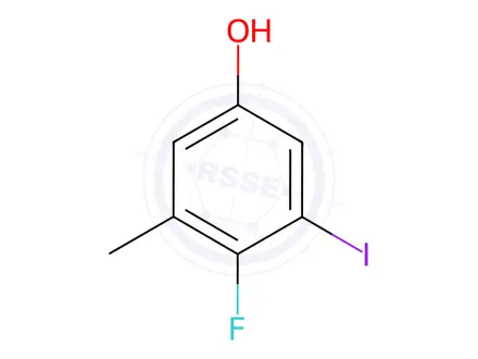Chemical structure of 4-Fluoro-3-iodo-5-methylphenol