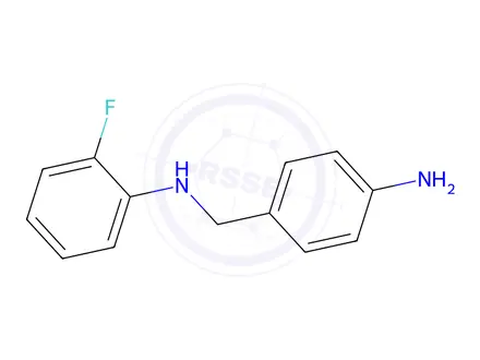 Chemical structure of Benzenemethanamine, 4-amino-N-(2-fluorophenyl)-