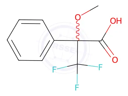 Chemical structure of -α-Methoxy-α-trifluoromethylphenylacetic acid