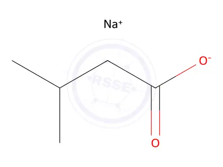 Chemical structure of Sodium Isovalerate