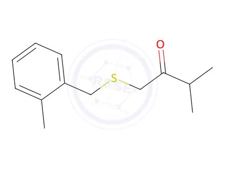 Chemical structure of 3-Methyl-1-((2-methylbenzyl)thio)butan-2-one