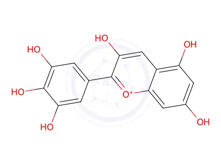Chemical structure of Delphinidin