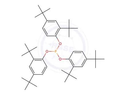 Chemical structure of Tris(2,4-di-tert-butylphenyl)phosphite