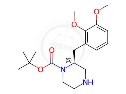 Chemical structure of tert-Butyl (S)-2-(2,3-dimethoxybenzyl)piperazine-1-carboxylate