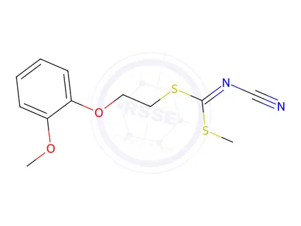 Chemical structure of [2-(2-Methoxyphenoxy)ethyl]methyl-cyanocarbonimidodithioate