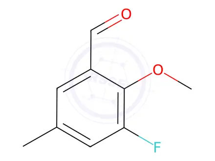 Chemical structure of 3-Fluoro-2-methoxy-5-methylbenzaldehyde