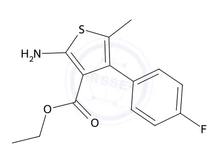 Chemical structure of Ethyl 2-amino-4-(4-fluorophenyl)-5-methylthiophene-3-carboxylate