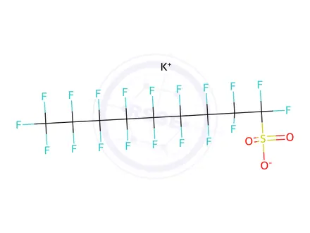 Chemical structure of Potassium perfluorononanesulfonate