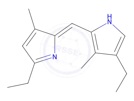 Chemical structure of 4-Ethyl-2-((5-ethyl-3-methyl-2H-pyrrol-2-ylidene)methyl)-3-methyl-1H-pyrrole