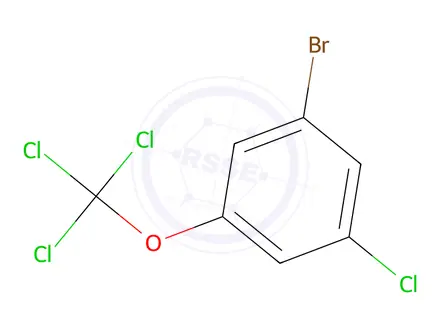 Chemical structure of 1-Bromo-3-chloro-5-(trichloromethoxy)benzene