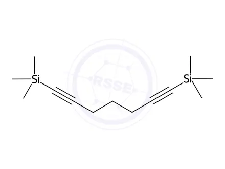 Chemical structure of Silane, 1,1'-(1,6-heptadiyne-1,7-diyl)bis[1,1,1-trimethyl-