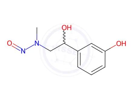 Chemical structure of N-(2-Hydroxy-2-(3-hydroxyphenyl)ethyl)-N-methylnitrous amide
