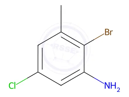 Chemical structure of 2-bromo-5-chloro-3-methylaniline
