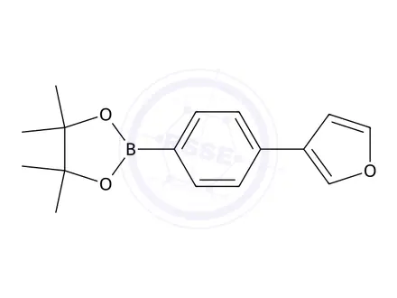 Chemical structure of 2-(4-(Furan-3-yl)phenyl)-4,4,5,5-tetramethyl-1,3,2-dioxaborolane