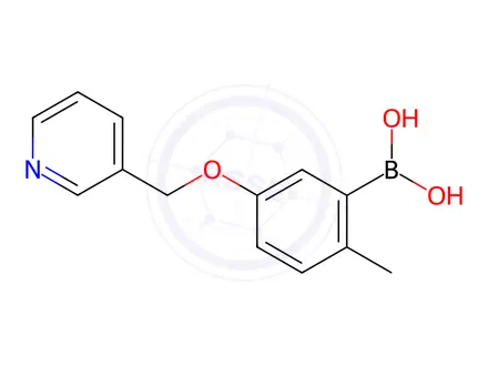 Chemical structure of (2-Methyl-5-(pyridin-3-ylmethoxy)phenyl)boronic acid