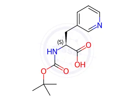 Chemical structure of Boc-3-Pal-OH