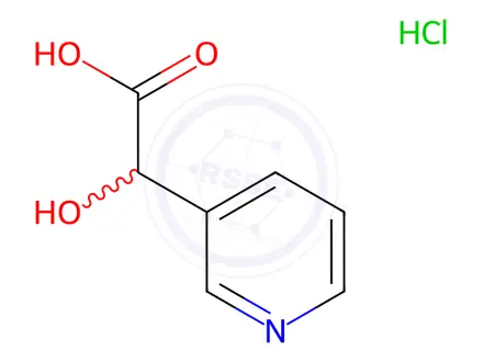 Chemical structure of 2-Hydroxy-2-(pyridin-3-yl)acetic acid hydrochloride