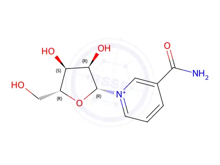 Chemical structure of Nicotinamide riboside