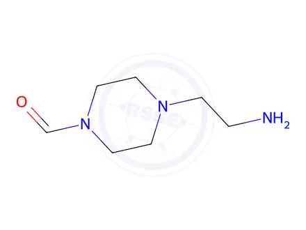Chemical structure of 1-Piperazinecarboxaldehyde, 4-(2-aminoethyl)-(9CI)