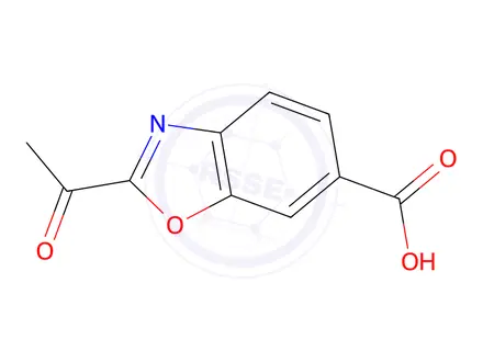 Chemical structure of 2-Acetylbenzo[d]oxazole-6-carboxylic acid