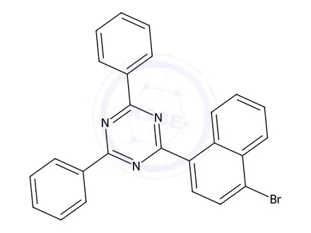 Chemical structure of 2-(4-Bromonaphthalen-1-yl)-4,6-diphenyl-1,3,5-triazine