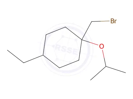 Chemical structure of 1-(Bromomethyl)-4-ethyl-1-isopropoxycyclohexane
