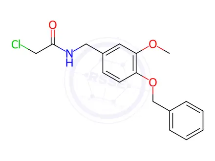 Chemical structure of N-[4-(benzyloxy)-3-methoxybenzyl]-2-chloroacetamide