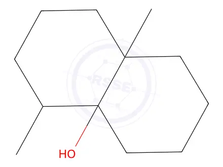 Chemical structure of octahydro-4,8a-dimethyl-4a(2H)-naphthol