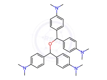 Chemical structure of 4,4',4'',4'''-(oxydimethylidyne)tetrakis[N,N-dimethylaniline]