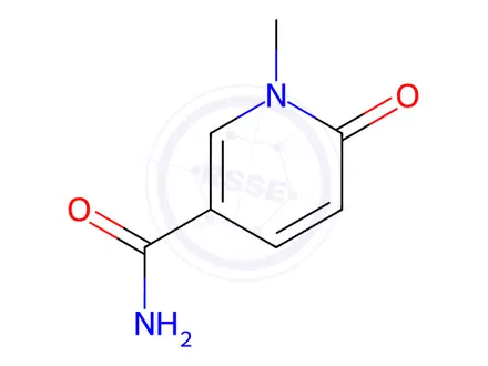 Chemical structure of 1-Methyl-6-Oxo-1,6-Dihydropyridine-3-Carboxamide