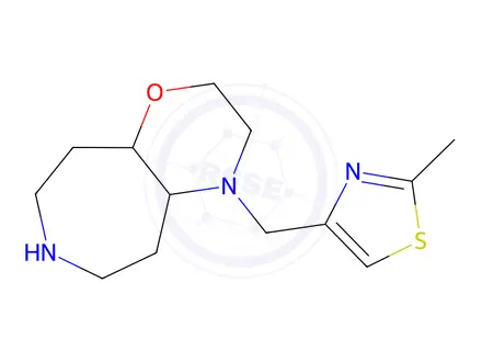 Chemical structure of 4-((2-Methylthiazol-4-yl)methyl)decahydro-[1,4]oxazino[2,3-d]azepine