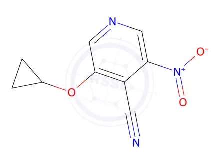Chemical structure of 3-Cyclopropoxy-5-nitroisonicotinonitrile
