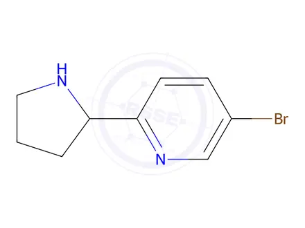 Chemical structure of 5-Bromo-2-(pyrrolidin-2-Yl)pyridine