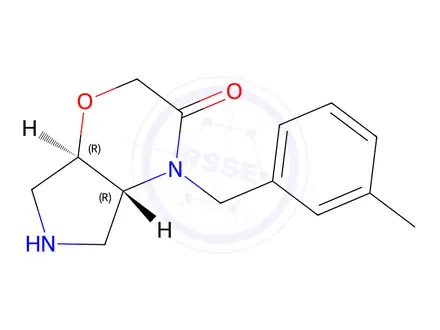 Chemical structure of rel-(4aR,7aR)-4-(3-Methylbenzyl)hexahydropyrrolo[3,4-b][1,4]oxazin-3(2H)-one