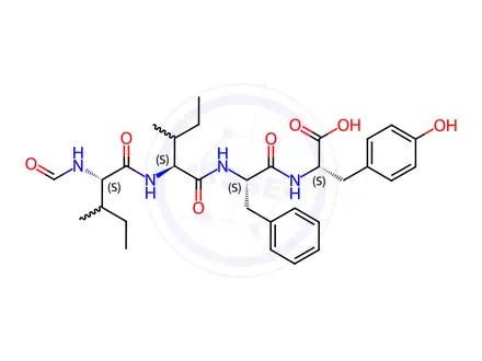Chemical structure of N-Formyl-nle-leu-phe-tyr