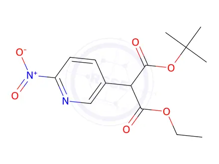 Chemical structure of 1-tert-Butyl 3-ethyl 2-(6-nitropyridin-3-yl)malonate