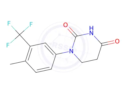 Chemical structure of 1-[4-methyl-3-(trifluoromethyl)phenyl]hexahydropyrimidine-2,4-dione