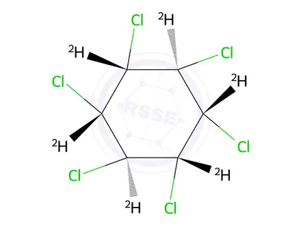 Chemical structure of gamma-HCH D6