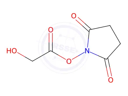Chemical structure of N-(Glycoloyloxy)-succinimide