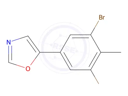 Chemical structure of 5-(3,5-Dibromo-4-methylphenyl)oxazole