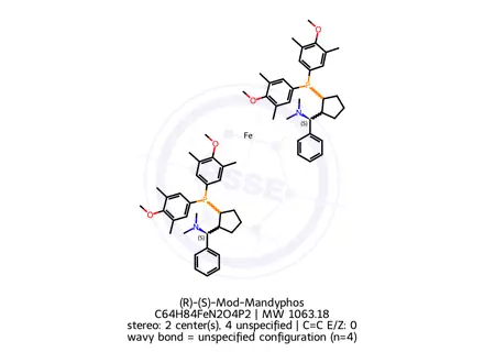 Chemical structure of (R)-(S)-Mod-Mandyphos