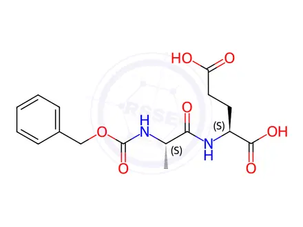 Chemical structure of Z-ALA-GLU-OH