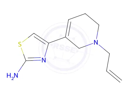 Chemical structure of 4-(1-Allyl-1,2,5,6-tetrahydropyridin-3-yl)thiazol-2-amine