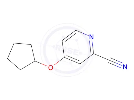 Chemical structure of 4-(Cyclopentyloxy)pyridine-2-carbonitrile