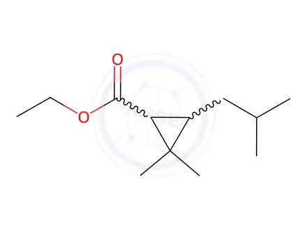 Chemical structure of 3-Isobutyl-2,2-dimethylcyclopropanecarboxylic acid ethyl ester