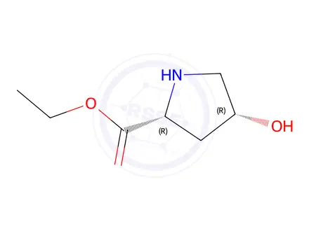 Chemical structure of 2-(R)-CARBOETHOXY-4-(R)-HYDROXYPYRROLIDINE