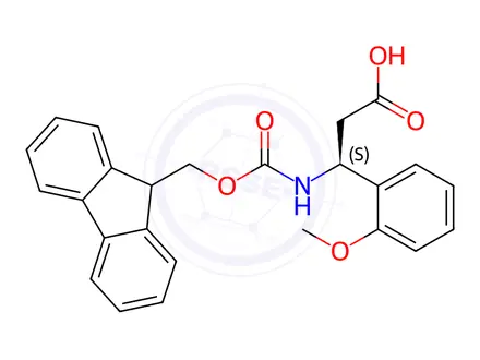 Chemical structure of Fmoc-(S)-3-amino-3-(2-methoxyphenyl)propionic Acid