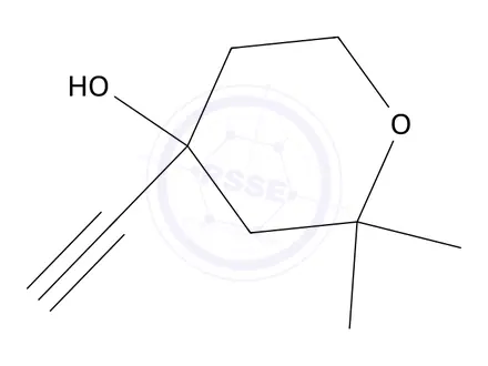 Chemical structure of 4-Ethynyl-2,2-dimethyltetrahydro-2H-pyran-4-ol