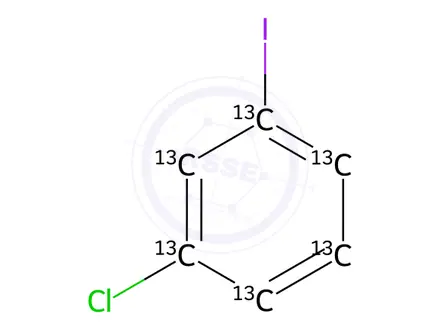 Chemical structure of 3-Chloroiodobenzene 13C6